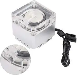 Generic Computer Water Pump Powerful Heat Dissipation 800LH 3.5 Meters Pump Head for Computer Water Cooling PC Tank 3000RPM (Silver) Generic Computer Water Pump Powerful Heat Dissipation 800LH 3.5 Meters Pump Head for Computer Water Cooling PC Tank 3000RPM (Silver)
