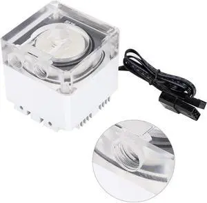 Luqeeg Computer Water Pump Powerful Heat Dissipation 800LH 3.5 Meters Pump Head for Computer Water Cooling PC Tank 3000RPM (White) Luqeeg Computer Water Pump Powerful Heat Dissipation 800LH 3.5 Meters Pump Head for Computer Water Cooling PC Tank 3000RPM (White)