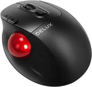 Bluetooth Trackball Mouse Wireless Ergonomic Rollerball Mouse with 2400DPI Smooth Easy Thumb Control 3 Devices Connection Red Ball Compatible for Windows PC Mac (MT1-Black) Bluetooth Trackball Mouse Wireless Ergonomic Rollerball Mouse with 2400DPI Smooth Easy Thumb Control 3 Devices Connection Red Ball Compatible for Windows PC Mac (MT1-Black)