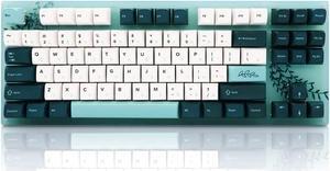 Womier K87 TKL Mechanical Keyboard, Hot Swappable Wired Keyboard, 87 Keys Custom Gaming Keyboard, 75% RGB Keyboard with Botanical Keycaps for PC MAC PS4 Xbox Laptop - Gateron G Pro Yellow Switch