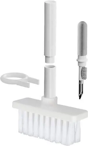 Multi-Function 5 in 1 Keyboard Brush Cleaner Kit Bluebooth Earphone Soft Brush Cleaning Tools Computer Keycap Puller Dust Remover Keyboard Brushes for Cleaning PC Laptop Airpods Pro Earbud Camera Lens
