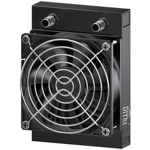 DIYhz Water Cooling Computer Radiator, 8 Pipe Aluminum Heat Exchanger Liquid Cooling Radiator Heat Sink 80mm with Fan for CPU PC Laser Water Cool System DC12V Black DIYhz Water Cooling Computer Radiator, 8 Pipe Aluminum Heat Exchanger Liquid Cooling Radiator Heat Sink 80mm with Fan for CPU PC Laser Water Cool System DC12V Black
