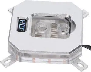 Sturdy Acrylic Brass Copper CPU Water Cooling Head RGB Lighting Heat Dissipation 115X/2011/2066 (Silver) Sturdy Acrylic Brass Copper CPU Water Cooling Head RGB Lighting Heat Dissipation 115X/2011/2066 (Silver)