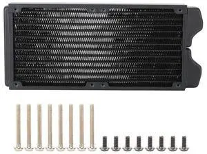 Threaded 12Pipe Copper Water Cooling Radiator for PC and Beauty Equipment G14 Port, Powder Coated, Low Noise Heat Exchanger for 120mm 240mm 360mm Systems (240mm) Threaded 12Pipe Copper Water Cooling Radiator for PC and Beauty Equipment G14 Port, Powder Coated, Low Noise Heat Exchanger for 120mm 240mm 360mm Systems (240mm)