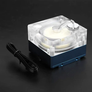 KIMISS Water Cooling Pump for Computer Cooling System - Acrylic Aluminum UltraQuiet PWM Speed Control, 2600 RPM, 500L/H, Low Noise, G1/4 Thread Inlet/Outlet (Blue) KIMISS Water Cooling Pump for Computer Cooling System - Acrylic Aluminum UltraQuiet PWM Speed Control, 2600 RPM, 500L/H, Low Noise, G1/4 Thread Inlet/Outlet (Blue)