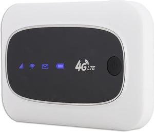 3G 4G M6 Portable WiFi Router, Wireless Travel Router with 4 LED Lights, Up to 300Mbps, Max Support 32GB Hotspot, 10 Users, WiFi Device for SOHO, Car Users (White)