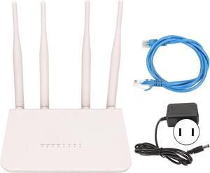 4G LTE Wireless Router, Modem Router with SIM Card Slot 4 Antennas 2.4G 300Mbps Support 32 Devices WiFi Router for Office 100240V (US Plug)
