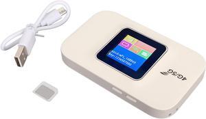 Mobile WiFi Hotspot, 150Mbps Micro SIM Card Slot 4G WiFi Router LCD Display for Business