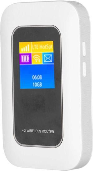 Portable WiFi Hotspot Router with SIM Card Slot, High Speed Internet Access, Supports 5G 4G LTE, SD Card Extension, Display Screen, High Gain Antennas, Suitable for Travel