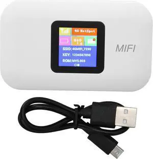 Wireless Router with 300Mbps 4G LTE Sim Card, 4G Mobile Hotspot Share for Up to 10 User, Travel WiFi Router for Notebook Laptop Cellphone