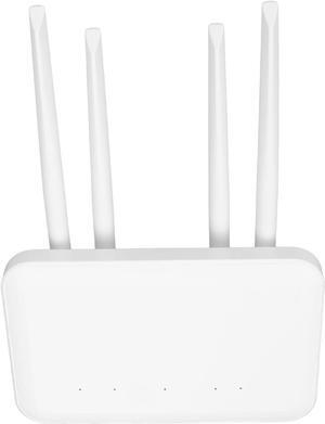 WiFi Unlocked 4G LTE Modem Router, 4G LTE WiFi Router with SIM Card Slot, 4 External Antennas 300Mbps LAN WAN Port WiFi Hotspot (US Plug)