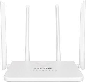 4G Wireless Router,300Mbps 4G LTE Modem Router with SIM Card Slot,Support 20 Users,Type C Mobile WiFi Hotspot for Europe (US Plug)