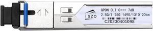 ISZO High-Power GPON OLT C+++ 7dBm SC UPC, Optical PON Module, 2.5/1.25G, Max 20km, Compatible with OLT BDCOM HIOSO VSOL Think TPLINK and More (1)