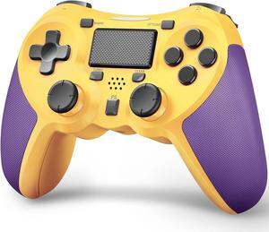 TERIOS Wireless Controllers Compatible with Play-station 4 Game Controllers for PS-4 Pro, PS-4 Slim-Built-in Speaker - Stereo Headset Jack Multitouch Pad - Rechargeable Lithium Battery (Yellow)
