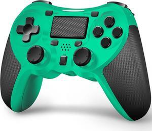 TERIOS Wireless Controllers Compatible with Play-station 4 Game Controllers for PS-4 Pro, PS-4 Slim-Built-in Speaker - Stereo Headset Jack Multitouch Pad - Rechargeable Lithium Battery (Green)