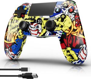 CHENGDAO Wireless Controller for PS4,Classic Graffiti Style High Performance Controller Compatible with Playstation 4 /Pro/Slim/PC with Sensitive Touch Pad,Mini LED Indicator,Audio Function