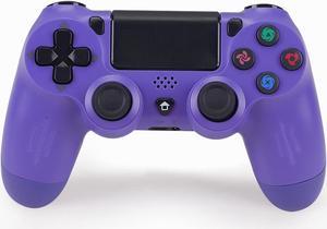 Roonboit Wireless Controller for PS-4 with Six-axis Dual Vibration for PS-4/Pro/Slim Console Joystick(Purple)
