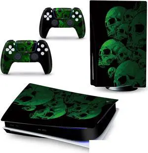 BUCEN Decal Skin for PS 5 Disk Edition Console and 2 Controllers Vinyl Cover Skins Wraps for PS5 Disc Version 38808 Anti Scratch