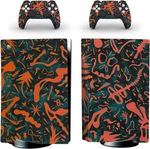 FXCON for PS5 Skin Disc Edition Anime Console and Controller Vinyl Cover Skins Wraps for PS5 Disc Version(9616) Bubble Free (Color : 4)