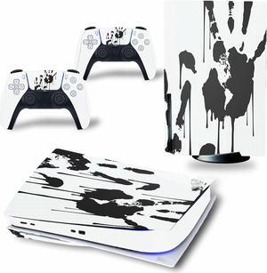 Controller Sticker for PS5 Skin Disc Edition & Digital Edition Console and Controller Vinyl Cover Skins Wraps Scratch Resistant, Compatible with for PS5 183565 Anti Scratch Bubble Free (Size : Disc V