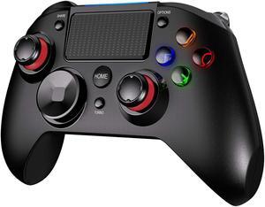 Wireless Game Controller Dual Vibration Game Joystick Controller for PS4/ Slim/ Pro, 1300mAh Rechargeable Battery Game Controller with Headset Jack/ 6-Axis Motion Sensor, Compatible with PS4 Console