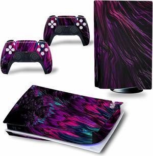 Controller Sticker for PS5 Skin Disc Edition & Digital Edition Console and Controller Vinyl Cover Skins Wraps Scratch Resistant, Compatible with for PS5 158843 Anti Scratch Bubble Free (Size : Disc V