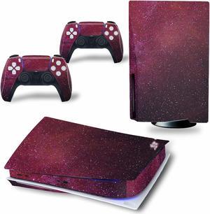 Controller Sticker for PS5 Skin Disc Edition & Digital Edition Console and Controller Vinyl Cover Skins Wraps Scratch Resistant, Compatible with for PS5 179140 Anti Scratch Bubble Free (Size : Disc V