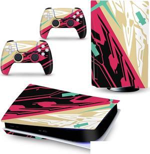 Controller Sticker Decal Skin for PS 5 Disk Edition Console and 2 Controllers Vinyl Cover Skins Wraps for PS5 Disc Version 03620 Anti Scratch Bubble Free