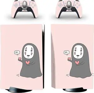 LEEWEE for PS5 Skin Disc Edition Anime Console and Controller Vinyl Cover Skins Wraps for PS5 Disc Version(1334) No Foaming
