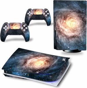 Controller Sticker for PS5 Skin Disc Edition & Digital Edition Console and Controller Vinyl Cover Skins Wraps Scratch Resistant, Compatible with for PS5 165235 Anti Scratch Bubble Free (Size : Disc V