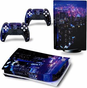 Controller Sticker for PS5 Skin Disc Edition & Digital Edition Console and Controller Vinyl Cover Skins Wraps Scratch Resistant, Compatible with for PS5 851697 Anti Scratch Bubble Free (Size : Disc V