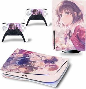 Controller Sticker for PS5 Skin Disc Edition & Digital Edition Console and Controller Vinyl Cover Skins Wraps Scratch Resistant, Compatible with for PS5 183487 Anti Scratch Bubble Free (Size : Disc V