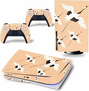 Controller Sticker for PS5 Skin Disc Edition & Digital Edition Console and Controller Vinyl Cover Skins Wraps Scratch Resistant, Compatible with for PS5 163901 Anti Scratch Bubble Free (Size : Disc V