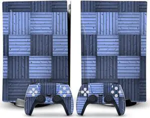 LEEWEE Decal Skin for PS 5 Disk Edition Console and 2 Controllers Vinyl Cover Skins Wraps for PS5 Disc Version 79652 No Foaming