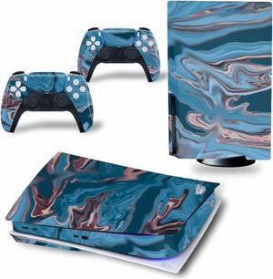 Controller Sticker for PS5 Skin Disc Edition & Digital Edition Console and Controller Vinyl Cover Skins Wraps Scratch Resistant, Compatible with for PS5 182253 Anti Scratch Bubble Free (Size : Disc V