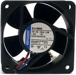 614NHHR ebmpapst 6025 24V 125mA 3W 2-Wire Cooling Fan