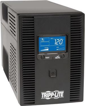 Tripp Lite SMART1500LCDT 1500VA 900W UPS Battery Back Up, AVR, LCD Display, Line-Interactive, 10 Outlets, 120V, USB, Tel & Coax Protection, 3 Year Warranty & Dollar 250,000 Insurance Black