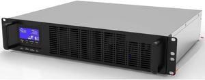 UPS System, Intelligent LCD, 1000VA/800W, 8 Outlets, AVR, High Frequency Online Double Conversion, Rack Mount Case