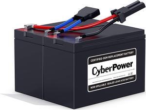 CyberPower RB1270X2B UPS Replacement Battery Cartridge, Maintenance-Free, User Installable, 12/7Ah