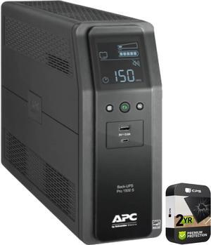 APC BR1500MS2 Back UPS Pro Uninterruptible Power Supply Bundle with 2 YR CPS Enhanced Protection Pack
