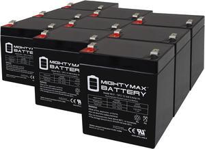 12V 5Ah F2 SLA Battery Replaces APC SmartUps 2200VA SMT2200RM2U - 9 Pack