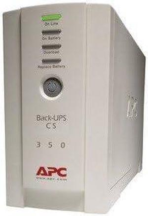 1 - Back-UPS System (CS 350), 6 outlets3 UPS/surge, 3 surge only, 1,020 Joules, BK350
