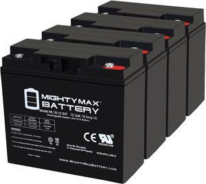 Mighty Max Battery 12V 18AH SLA INT Replacement Battery for Long Way LW-6FM20BJ - 4 Pack