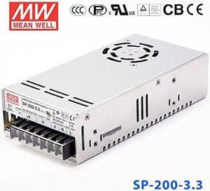 Meanwell SP-200-3.3 Power Supply - 130W 3.3V 40A - PFC
