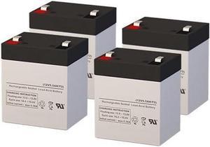 SigmasTek para Systems Minuteman E 1100i UPS Replacement Batteries - Set of 4