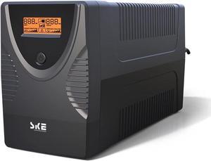 Ups Battery Backup and Surge Protector,Computer Uninterruptible Power Supply Units,Battery Backup Intelligent LCD,SKE Back UPS,Uninterruptible Power Supply,Battery Backup for Computer 1250VA/720W