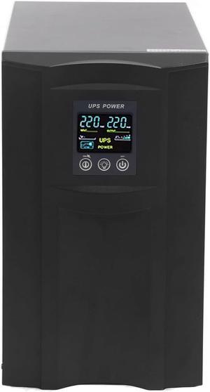 2KVA Uninterruptible Power Supply Pure Sine Wave Online Battery Backup UPS Computer Standby System Built in Battery for Switch Router Display Firewall (US Plug 85145V 110V Output)