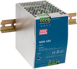 LINOVISION Mean Well NDR-480-48, 480W Industrial DIN Rail Power Supply with 48V 10A Output, Buit-in Active PFC Function