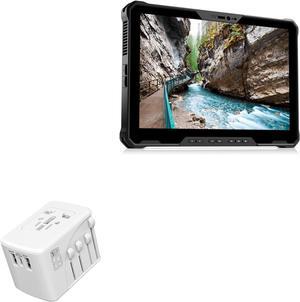 BoxWave Charger Compatible with Dell Latitude 7230 Rugged Extreme Tablet - International PD Wall Charger (65W), 3 USB International Charge Adapter and Converter - Winter White
