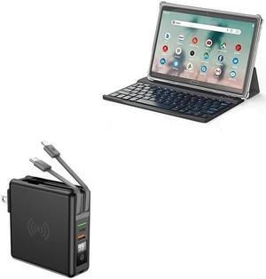 BoxWave Charger Compatible with Wiwibous Android Tablet (10.1 in) - Wireless Rejuva Wall Charger (10000mAh) (18W), Wireless Rejuva Wall Charger (10000mAh) - Jet Black